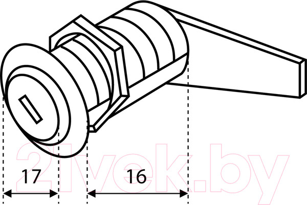Изображение товара Замок почтовый Стандарт ЗП16мм