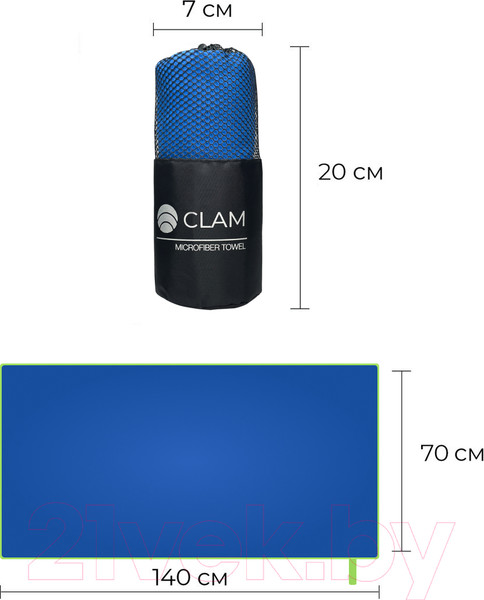 Изображение товара Полотенце Clam P024 70х140 (синий)