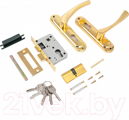 Изображение товара Замок врезной Стандарт 103/50 GP (латунь)