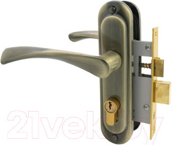 Изображение товара Замок врезной Стандарт 103/50 AB (старая бронза)