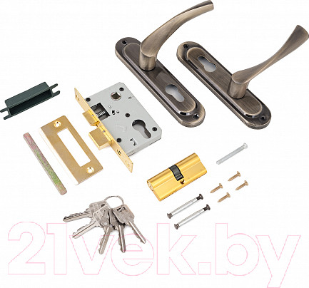 Изображение товара Замок врезной Стандарт 103/50 AB (старая бронза)