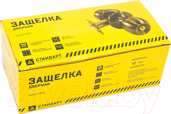 Изображение товара Ручка дверная Стандарт 607 BK AB (бронза)