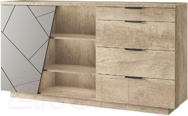 Изображение товара Тумба Anrex Kaylas 1D4S3N (дуб каньон/силк шитаке)