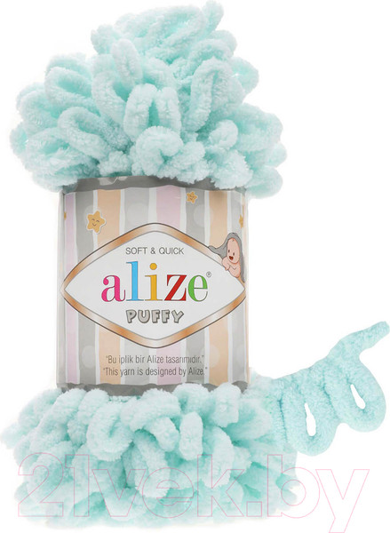 Изображение товара Пряжа для вязания Alize Puffy 100% микрополиэстер / 15 (9.2м, водяная зелень)