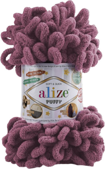 Изображение товара Пряжа для вязания Alize Puffy 100% микрополиэстер / 28 (9.2м, сухая роза)