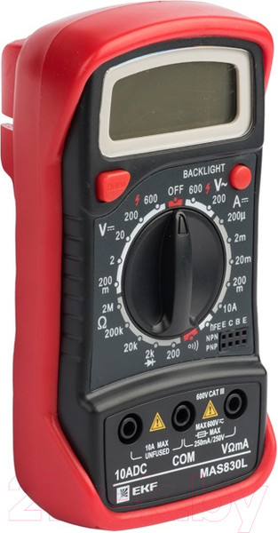 Изображение товара Мультиметр цифровой EKF MAS830L Expert In-180701-pm830L