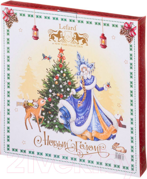 Изображение товара Блюдо Lefard Дед Мороз и Снегурочка / 85-1735 (красный)