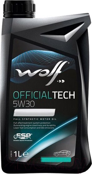Изображение товара Моторное масло WOLF OfficialTech 5W30 C2/C3 / 65629/1 (1л)