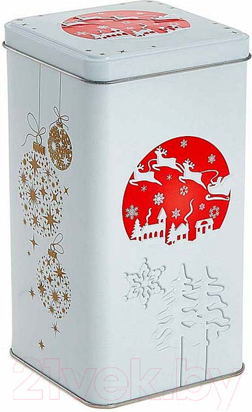 Изображение товара Емкость для хранения Новый Аргумент Новогодняя / П87*87h165v120-01758 (белый/красный)