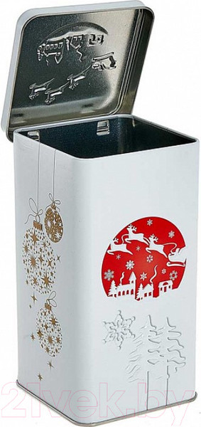 Изображение товара Емкость для хранения Новый Аргумент Новогодняя / П87*87h165v120-01758 (белый/красный)