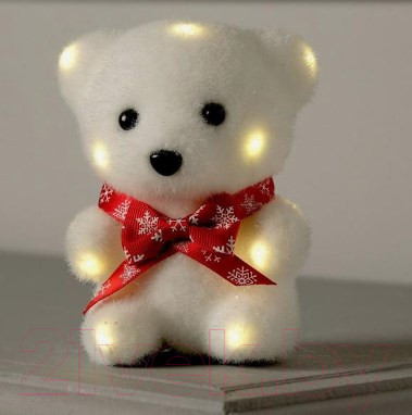 Изображение товара Световая фигурка Luazon Медведь в бабочке 4843984 (теплый белый)