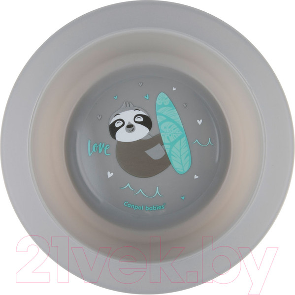 Изображение товара Набор тарелок для кормления Canpol Exotic Animals / 56/523 (серый)