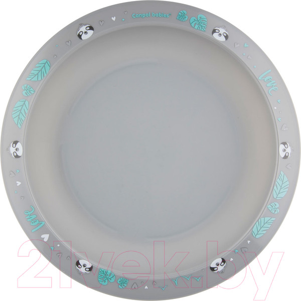 Изображение товара Набор тарелок для кормления Canpol Exotic Animals / 56/523 (серый)
