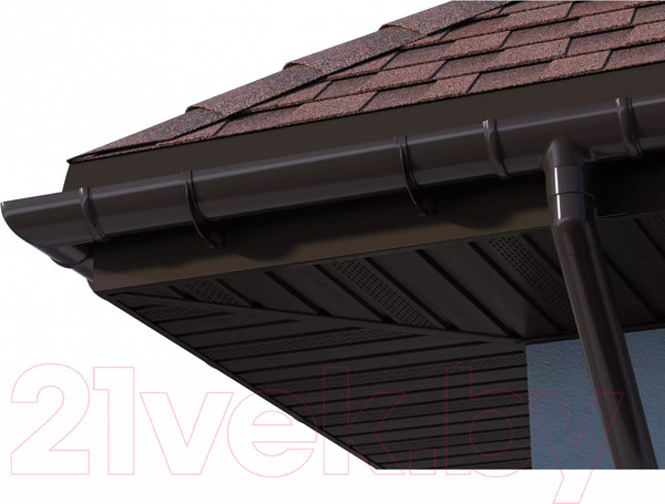 Изображение товара Колено трубы водосточной Технониколь ПВХ 108 градусов / 683358 (темно-коричневый)