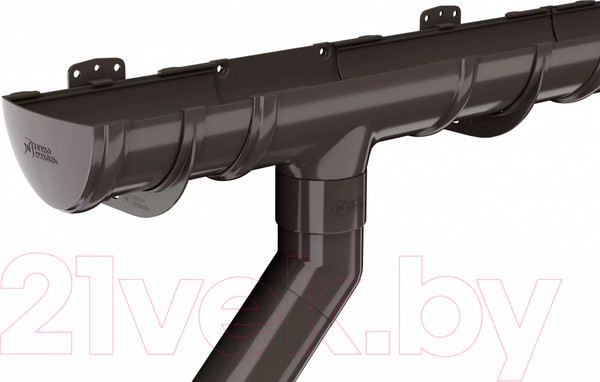 Изображение товара Колено трубы водосточной Технониколь ПВХ 108 градусов / 683358 (темно-коричневый)