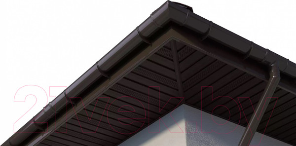 Изображение товара Колено трубы водосточной Технониколь ПВХ 108 градусов / 683358 (темно-коричневый)