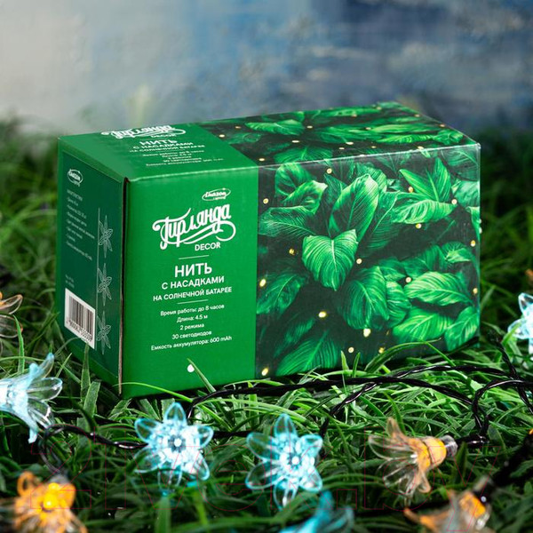 Изображение товара Светодиодная гирлянда Luazon Нить 6253350 (желтый/аквамарин)