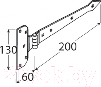 Изображение товара Петля дверная Domax ZAB 200 / 7902