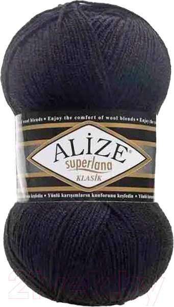 Изображение товара Пряжа для вязания Alize Superlana 60 (280м, черный)