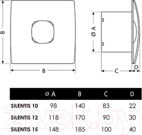 Изображение товара Вентилятор накладной Cata Silentis 15