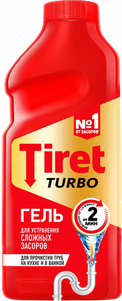 Изображение товара Средство для устранения засоров Tiret Turbo (0.5л)