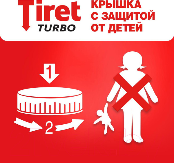 Изображение товара Средство для устранения засоров Tiret Turbo (0.5л)