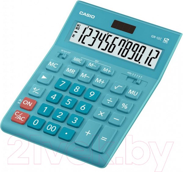 Изображение товара Калькулятор Casio GR-12C-LB-W-EP (голубой)