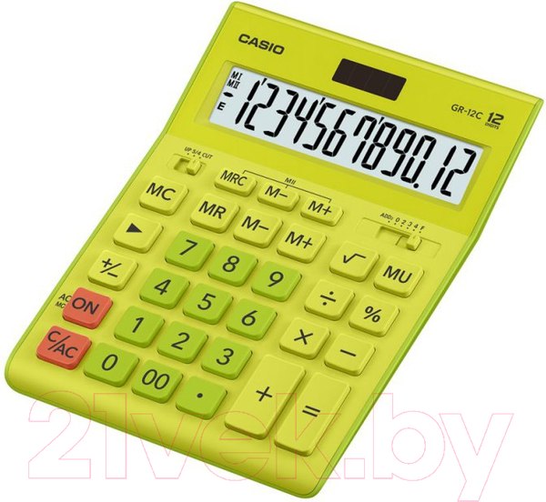 Изображение товара Калькулятор Casio GR-12C-GN-W-EP (салатовый)