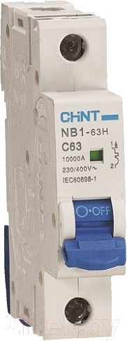 Изображение товара Выключатель автоматический Chint NB1-63H 1P 6A 10кА C (R) / 179793