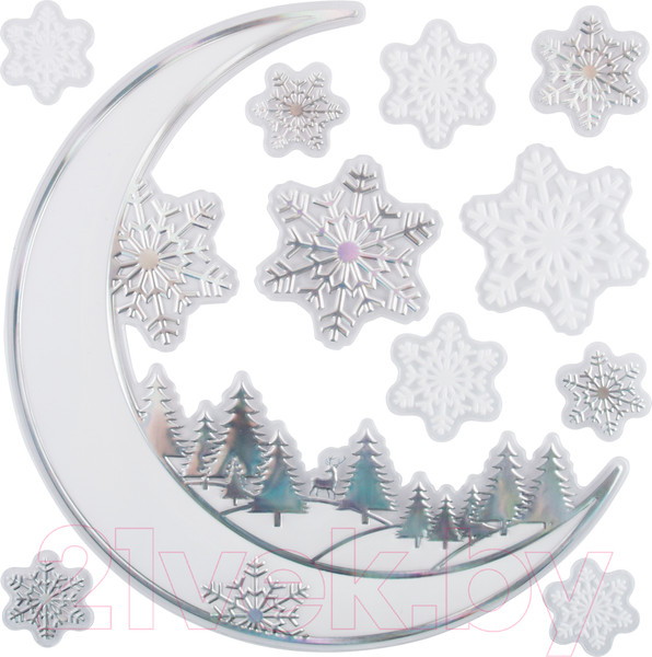 Изображение товара Набор наклеек на окно Волшебная страна Зимняя ночь / 007830