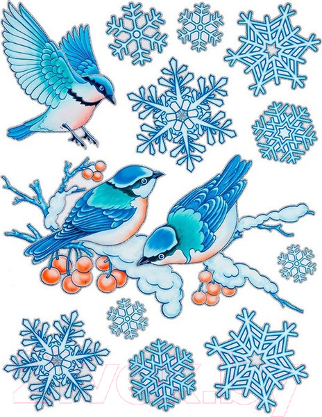 Изображение товара Набор наклеек на окно Волшебная страна Зима / 008009