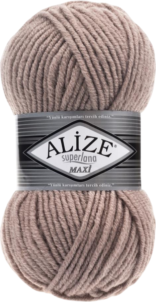 Изображение товара Пряжа для вязания Alize Superlana Maxi 25% шерсть, 75% акрил / 541 (100м, норка)