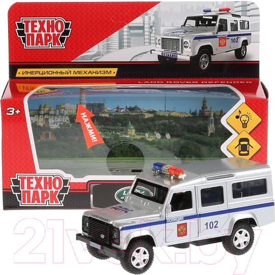 Изображение товара Автомобиль игрушечный Технопарк Land Rover Defender Полиция / DEFENDER-P-SL