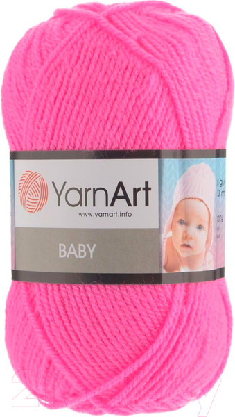 Изображение товара Пряжа для вязания Yarnart Baby 174 (150м, кислотно-розовый)