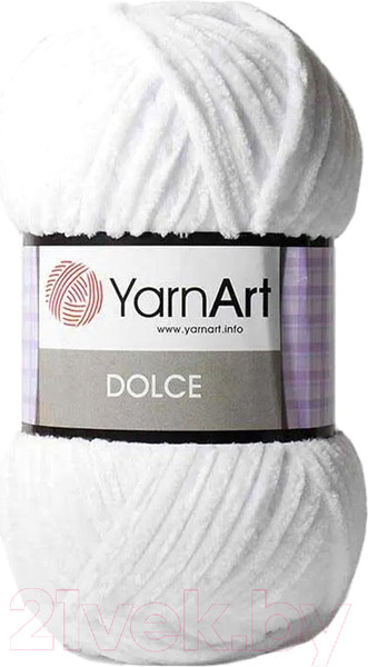 Изображение товара Пряжа для вязания Yarnart Dolce 100% микрополиэстер / 741 (120м, белый)