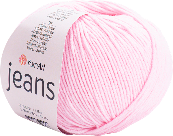 Изображение товара Пряжа для вязания Yarnart Jeans 55% хлопок, 45% полиакрил / 18 (160м, грязно розовый)