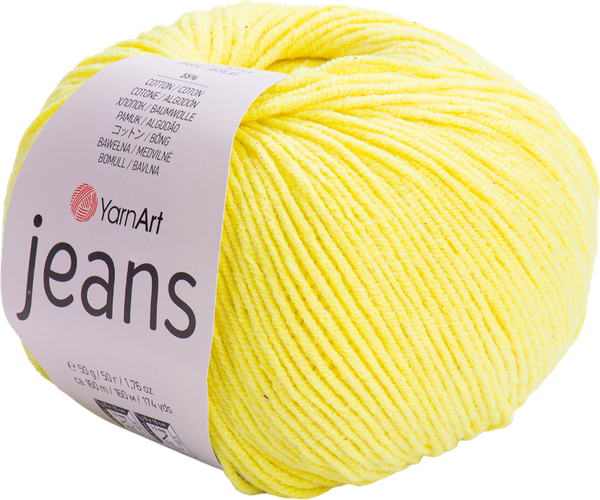Изображение товара Пряжа для вязания Yarnart Jeans 55% хлопок, 45% полиакрил / 58 (160м, желтый)