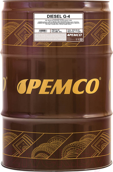 Изображение товара Моторное масло Pemco G-4 Diesel 15W40 SHPD / PM0704-60 (60л)