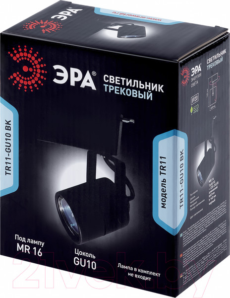 Изображение товара Трековый светильник ЭРА TR11-GU10 BK / Б0044270 (черный)