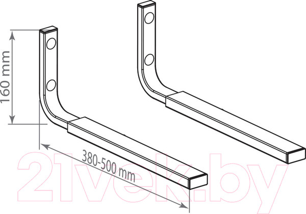 Изображение товара Кронштейн для крепления микроволновой печи Kromax Micro-7w (белый)