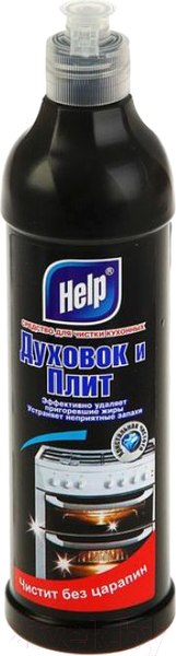 Изображение товара Чистящее средство для кухни HELP Для чистки духовок и плит флит-топ (500мл)