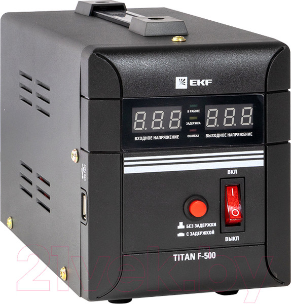 Изображение товара Стабилизатор напряжения EKF PROxima Stab-f-500 Titan F-500 0.3кВт