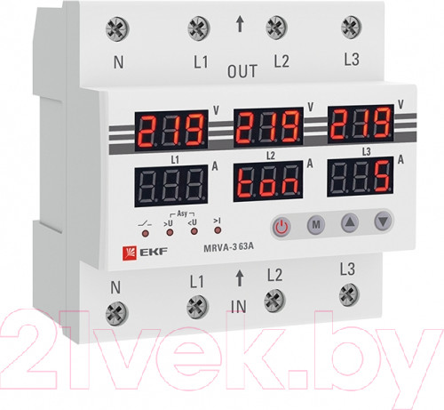 Изображение товара Реле напряжения КС MRVA-3 63A / 82733