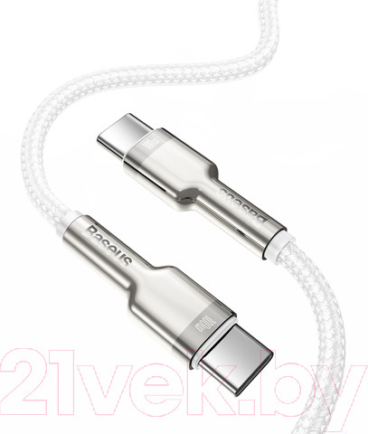 Изображение товара Кабель Baseus Cafule Type-C to Type-C / CATJK-C02 (1м, белый)