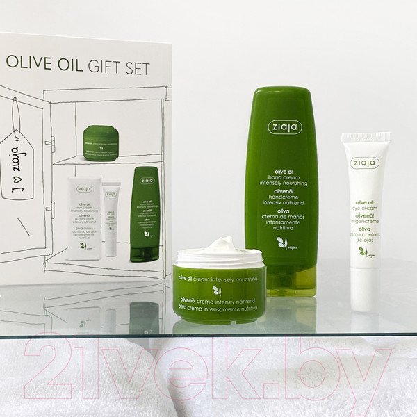 Изображение товара Набор косметики для лица и тела Ziaja Olive Oil Крем для век+Крем для лица+Крем для рук