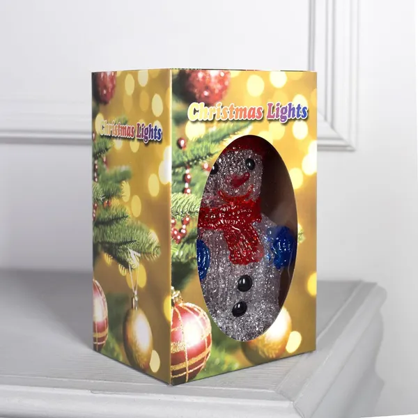 Изображение товара Световая фигурка Luazon Снеговичок на батарейках 5037530