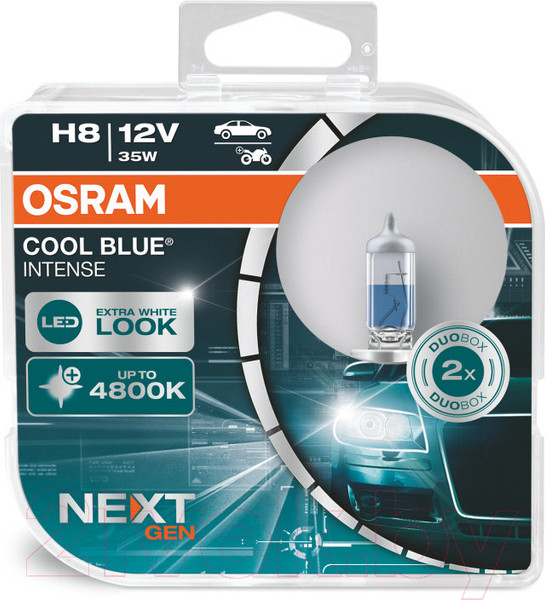 Изображение товара Комплект автомобильных ламп Osram H8 64212CBN-HCB (2шт)