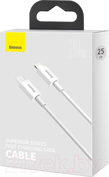Изображение товара Кабель Baseus Superior Type-C To Lightning / CATLYS-02 (0.25м, белый)