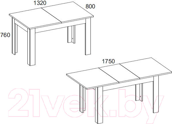 Изображение товара Обеденный стол Anrex Mortiz (дуб вотан)