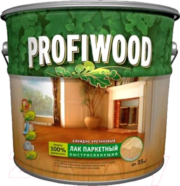 Изображение товара Лак Profiwood Паркетный быстросохнущий (2.6л, глянцевый)